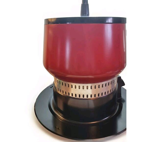 NEW Vintage Jubilee Electric MCM Fondue Set Retro Red Pot 4 Teak Handle Fork NOS - Picture 7 of 15